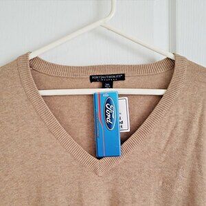 Ford Lincoln Emblem Mens 3XL Cotton Sweater NEW Sand Beige Port Authority Signa